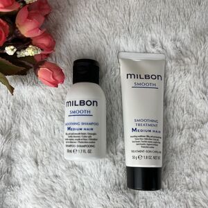 Milbon Smooth Shampoo & Treatment Medium Hair Travel Size Set 50ml 1.7 OZ‎ Japan